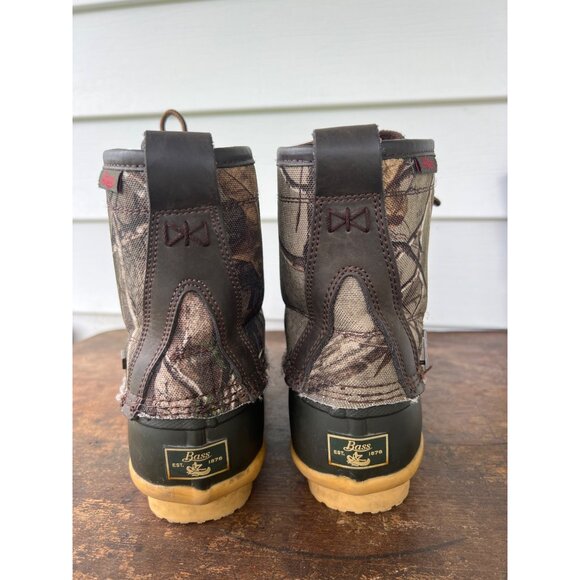 Bass Mens 8M Waterproof Duck Boots Mallard F17 Camo Textile & Rubber Upper - Picture 4 of 7